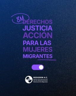 En los últimos años, los albergues de la Redodem han documentado una presencia creciente de mujeres, niñas y adolescentes en las rutas migratorias. En 2025, el 23% de las personas registradas por la red fueron mujeres, niñas y adolescentes.

Al mismo tiempo, desde finales de 2024 observamos una disminución cercana al 75% en el ingreso de personas migrantes a los albergues.

Esto no significa que las mujeres hayan dejado de migrar. Puede reflejar mayores obstáculos para transitar, acceder a protección o llegar a espacios humanitarios.

Este 8 de marzo, recordamos que garantizar los derechos de las mujeres migrantes también es parte de la lucha por la igualdad.

#8M #MujeresMigrantes #MovilidadHumana #DerechosHumanos #redodem